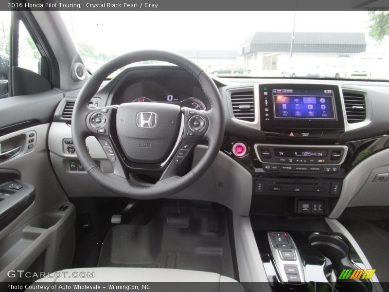 Crystal Black Pearl / Gray 2016 Honda Pilot Touring