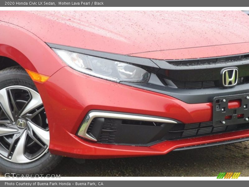 Molten Lava Pearl / Black 2020 Honda Civic LX Sedan