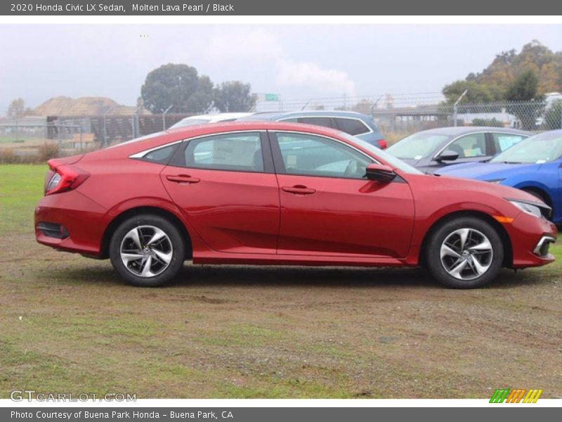 Molten Lava Pearl / Black 2020 Honda Civic LX Sedan