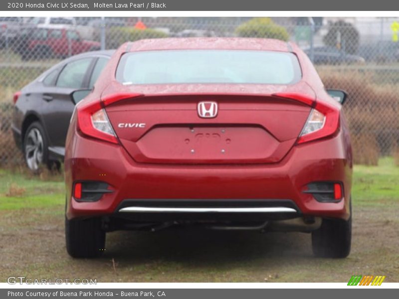 Molten Lava Pearl / Black 2020 Honda Civic LX Sedan