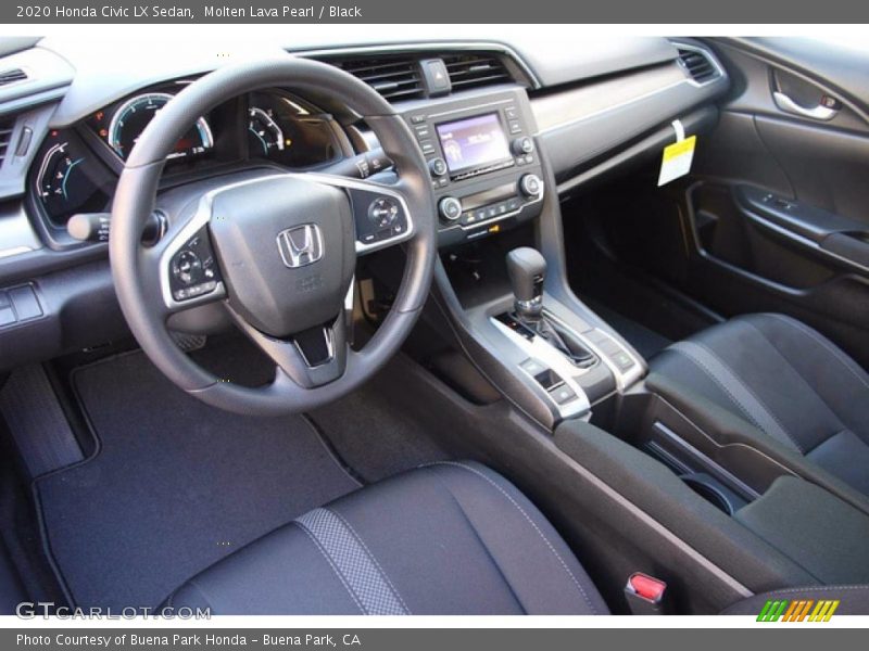 Molten Lava Pearl / Black 2020 Honda Civic LX Sedan
