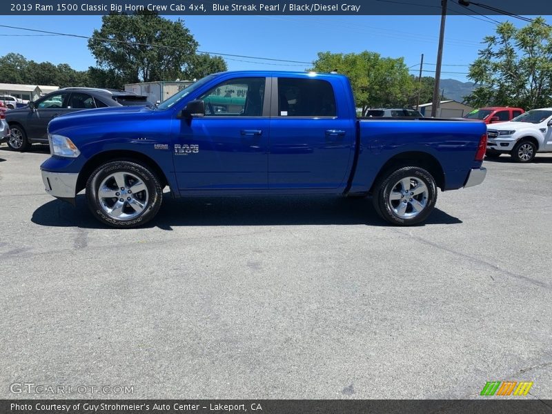 Blue Streak Pearl / Black/Diesel Gray 2019 Ram 1500 Classic Big Horn Crew Cab 4x4