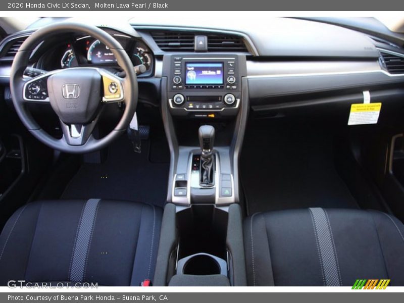 Molten Lava Pearl / Black 2020 Honda Civic LX Sedan