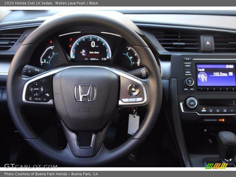 Molten Lava Pearl / Black 2020 Honda Civic LX Sedan