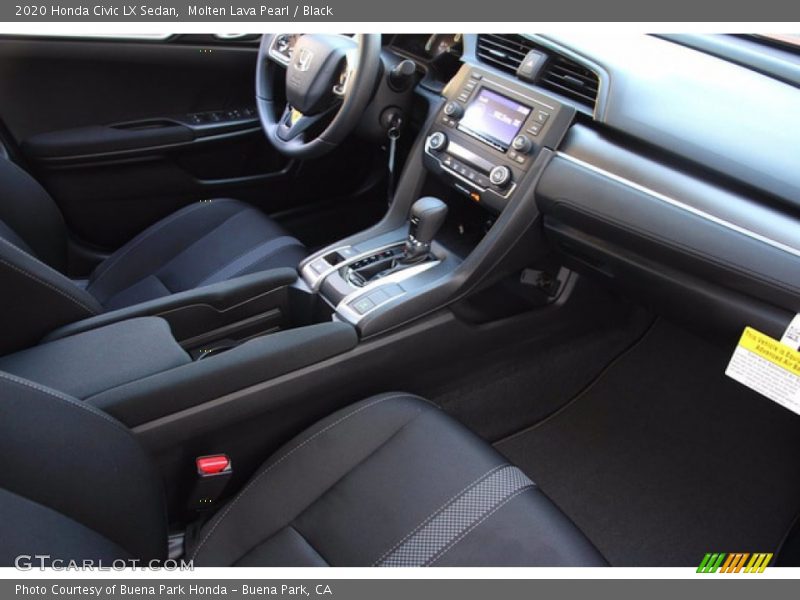 Molten Lava Pearl / Black 2020 Honda Civic LX Sedan