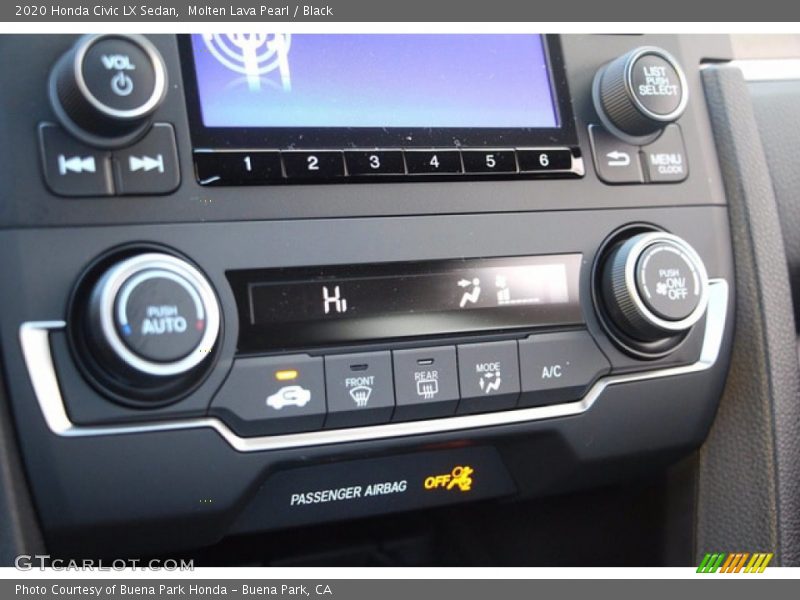 Molten Lava Pearl / Black 2020 Honda Civic LX Sedan