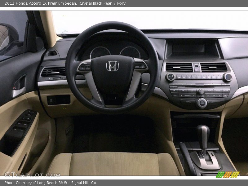 Crystal Black Pearl / Ivory 2012 Honda Accord LX Premium Sedan