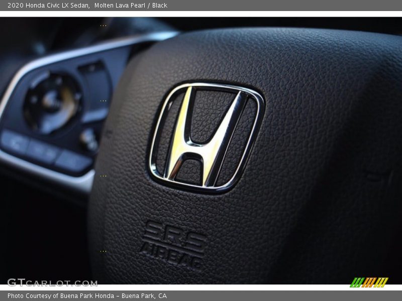 Molten Lava Pearl / Black 2020 Honda Civic LX Sedan