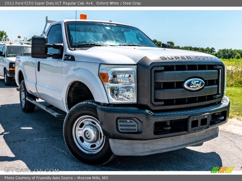 Oxford White / Steel Gray 2011 Ford F250 Super Duty XLT Regular Cab 4x4