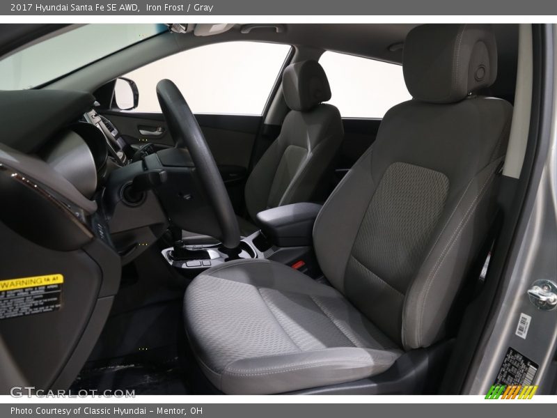 Iron Frost / Gray 2017 Hyundai Santa Fe SE AWD