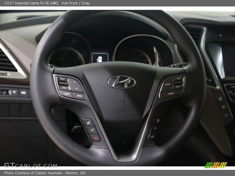 Iron Frost / Gray 2017 Hyundai Santa Fe SE AWD