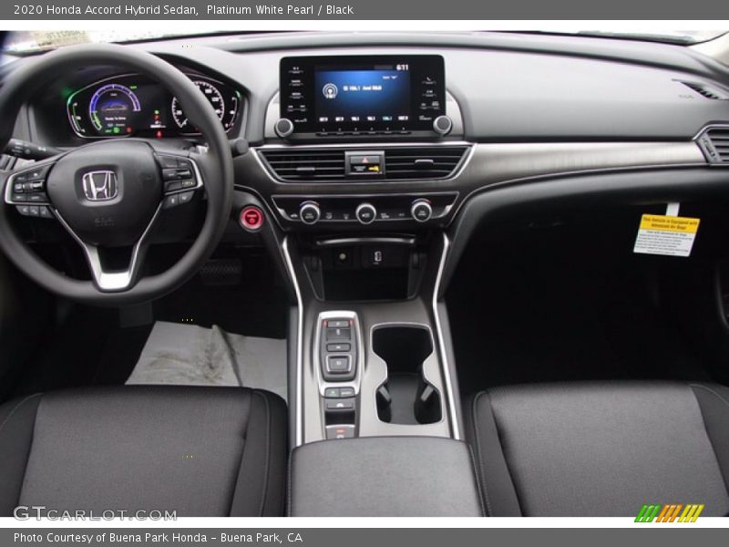 Platinum White Pearl / Black 2020 Honda Accord Hybrid Sedan