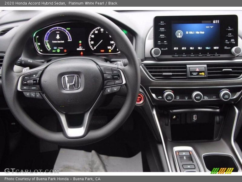 Platinum White Pearl / Black 2020 Honda Accord Hybrid Sedan