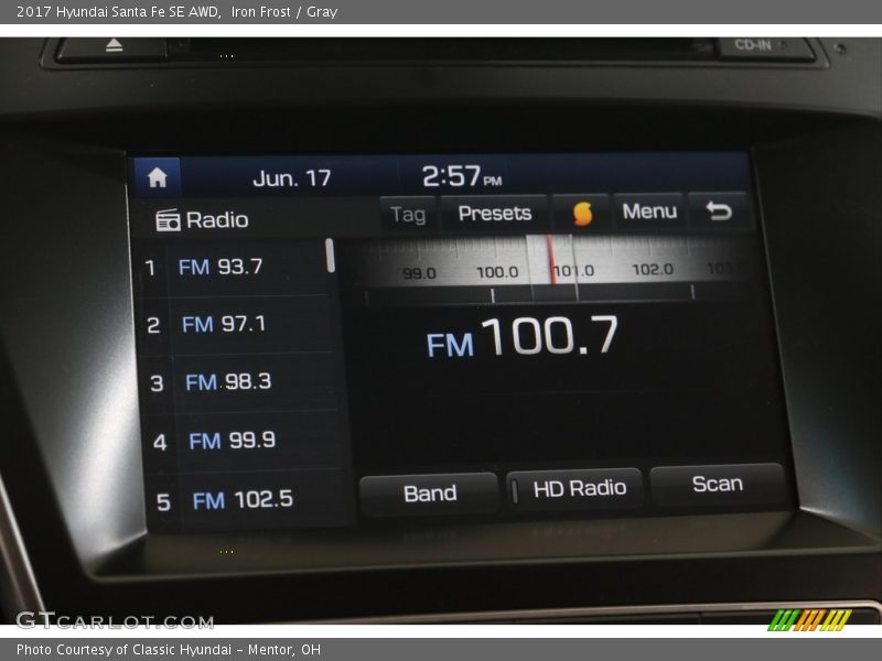 Iron Frost / Gray 2017 Hyundai Santa Fe SE AWD
