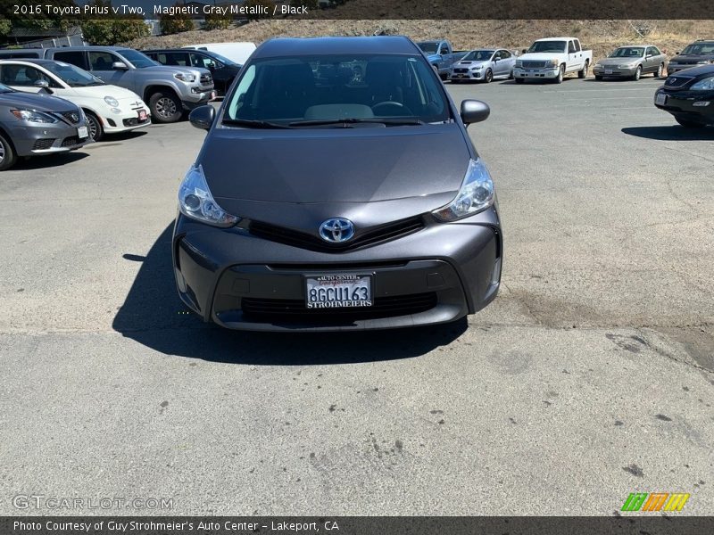 Magnetic Gray Metallic / Black 2016 Toyota Prius v Two