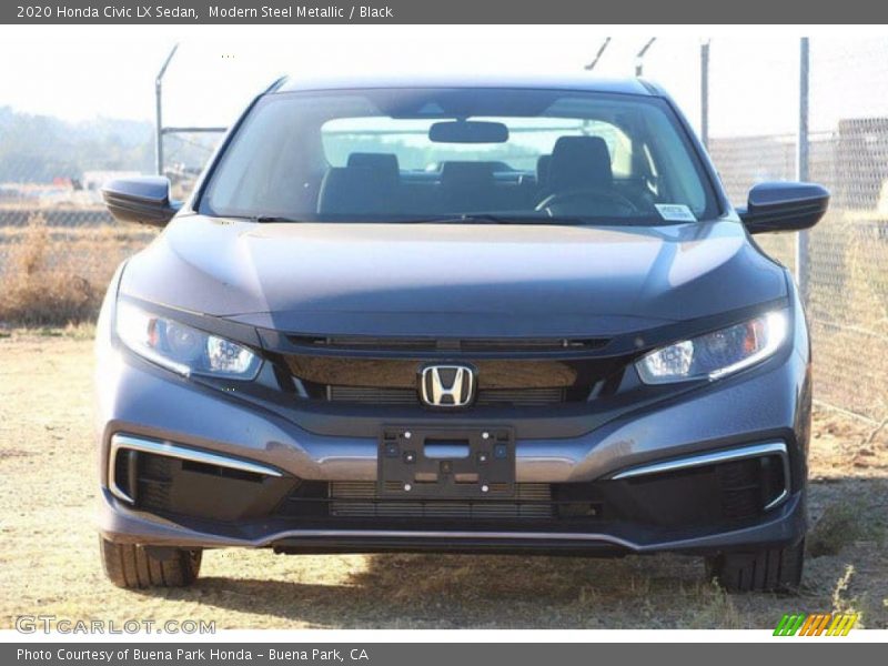 Modern Steel Metallic / Black 2020 Honda Civic LX Sedan