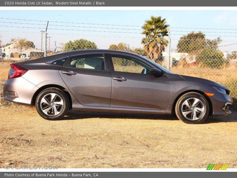 Modern Steel Metallic / Black 2020 Honda Civic LX Sedan
