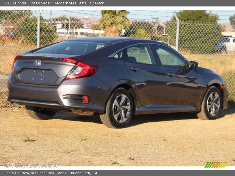 Modern Steel Metallic / Black 2020 Honda Civic LX Sedan
