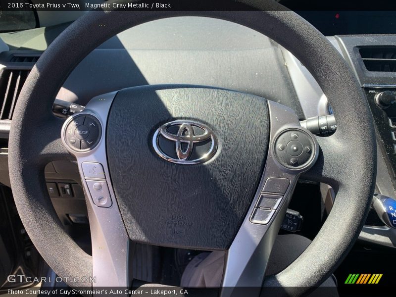 Magnetic Gray Metallic / Black 2016 Toyota Prius v Two