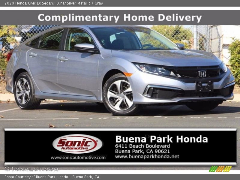 Lunar Silver Metallic / Gray 2020 Honda Civic LX Sedan