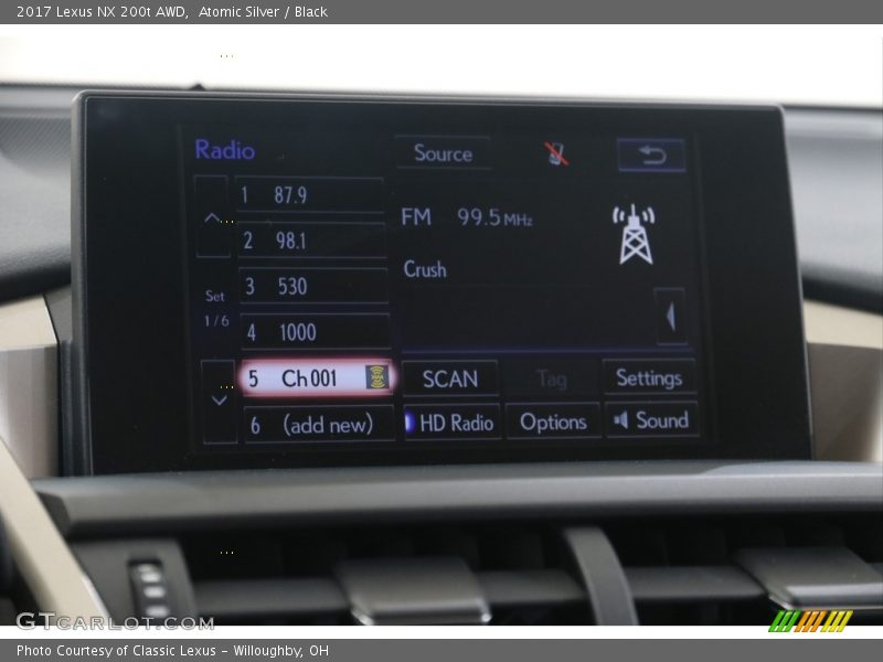 Atomic Silver / Black 2017 Lexus NX 200t AWD