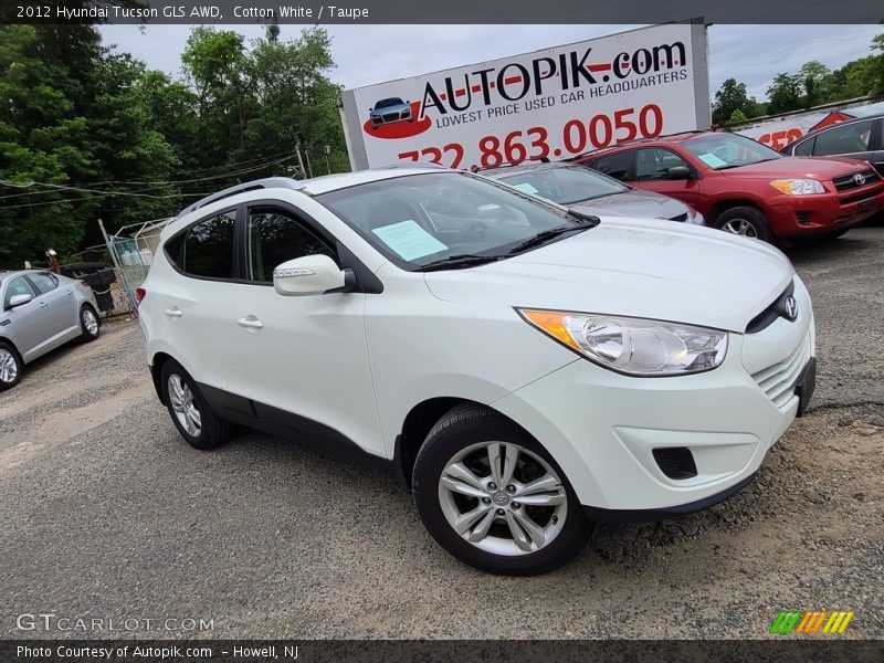 Cotton White / Taupe 2012 Hyundai Tucson GLS AWD