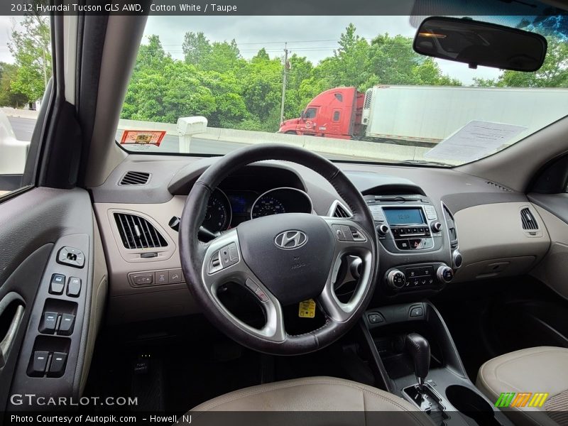 Cotton White / Taupe 2012 Hyundai Tucson GLS AWD