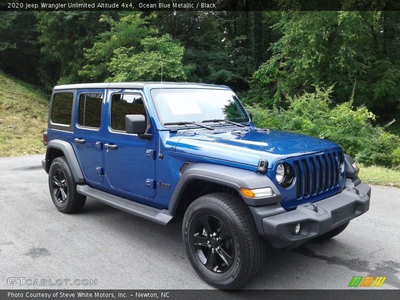 Ocean Blue Metallic / Black 2020 Jeep Wrangler Unlimited Altitude 4x4
