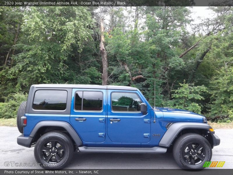 Ocean Blue Metallic / Black 2020 Jeep Wrangler Unlimited Altitude 4x4
