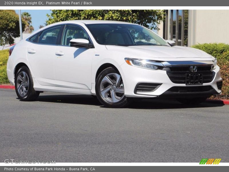 Platinum White Pearl / Black 2020 Honda Insight EX