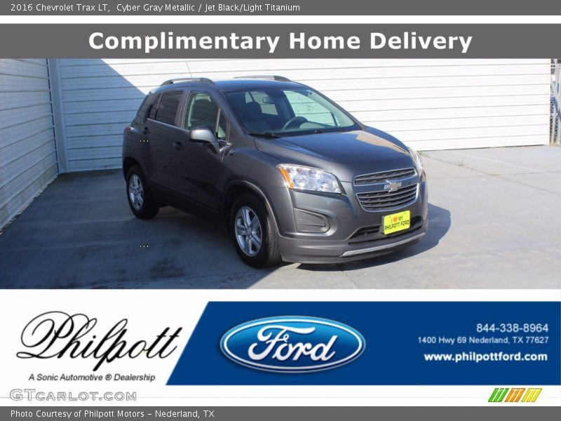 Cyber Gray Metallic / Jet Black/Light Titanium 2016 Chevrolet Trax LT