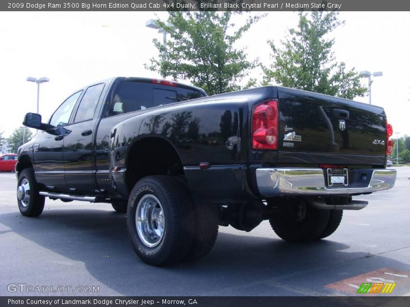 Brilliant Black Crystal Pearl / Medium Slate Gray 2009 Dodge Ram 3500 Big Horn Edition Quad Cab 4x4 Dually