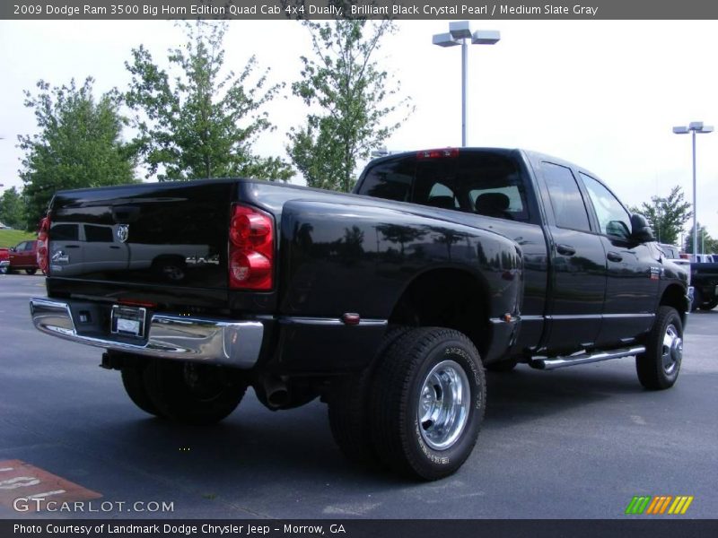 Brilliant Black Crystal Pearl / Medium Slate Gray 2009 Dodge Ram 3500 Big Horn Edition Quad Cab 4x4 Dually