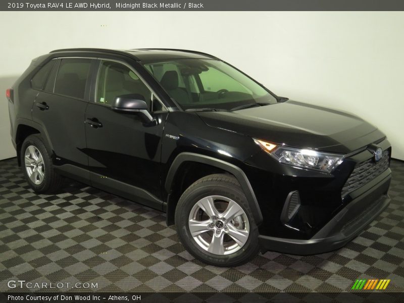 Midnight Black Metallic / Black 2019 Toyota RAV4 LE AWD Hybrid