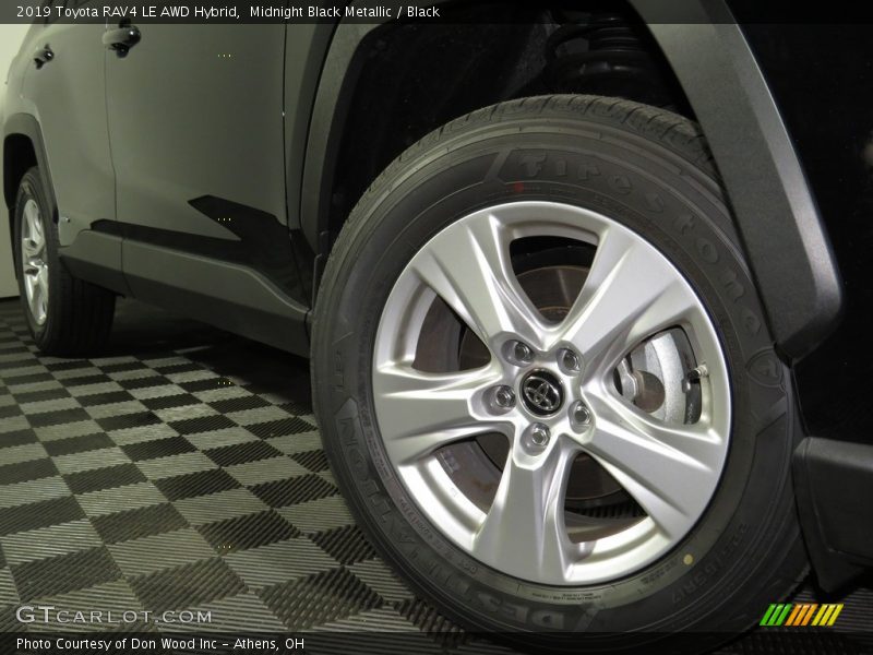 Midnight Black Metallic / Black 2019 Toyota RAV4 LE AWD Hybrid