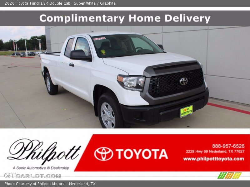 Super White / Graphite 2020 Toyota Tundra SR Double Cab