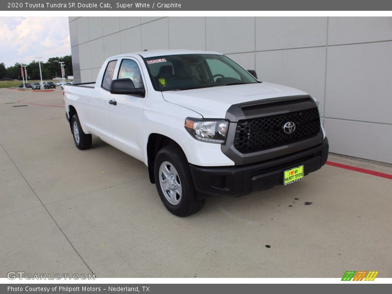 Super White / Graphite 2020 Toyota Tundra SR Double Cab