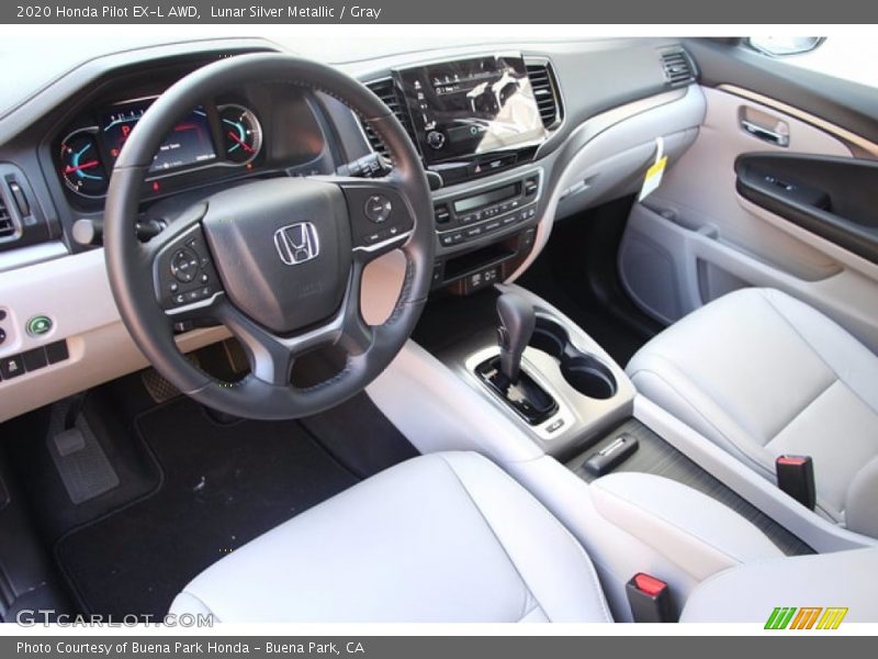 Lunar Silver Metallic / Gray 2020 Honda Pilot EX-L AWD
