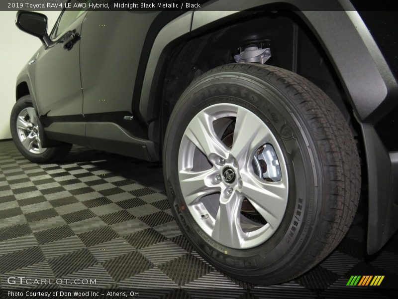 Midnight Black Metallic / Black 2019 Toyota RAV4 LE AWD Hybrid