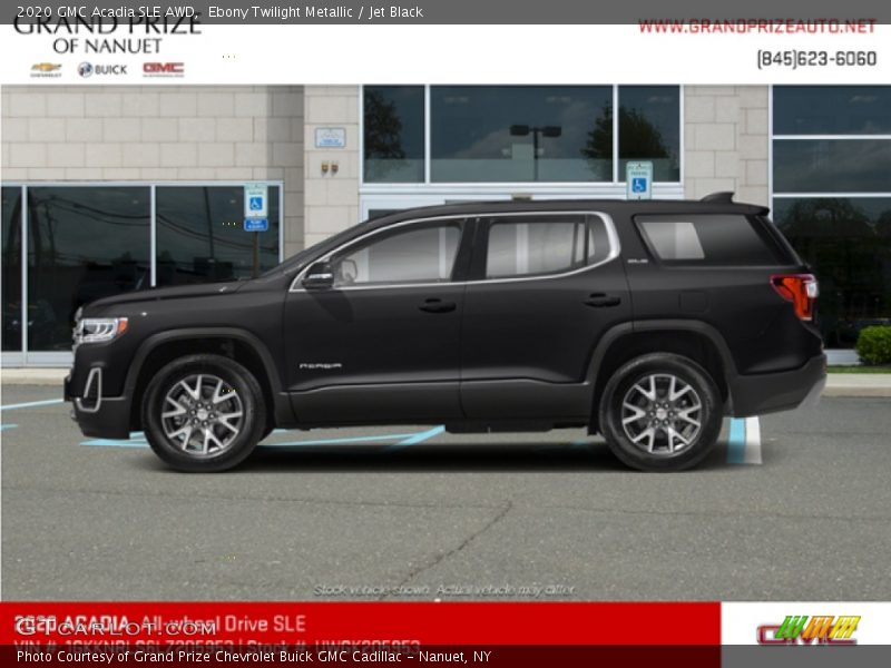 Ebony Twilight Metallic / Jet Black 2020 GMC Acadia SLE AWD