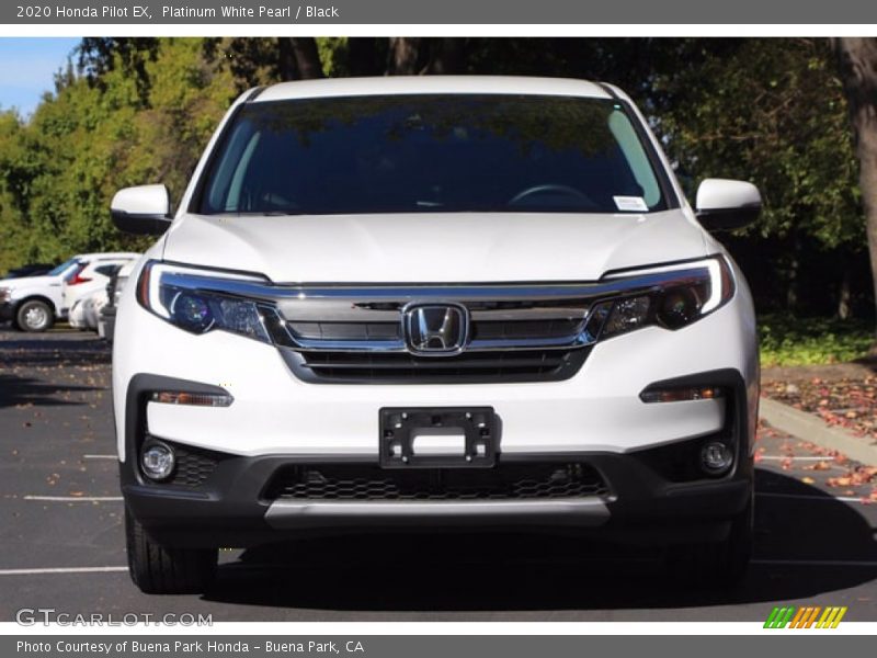 Platinum White Pearl / Black 2020 Honda Pilot EX