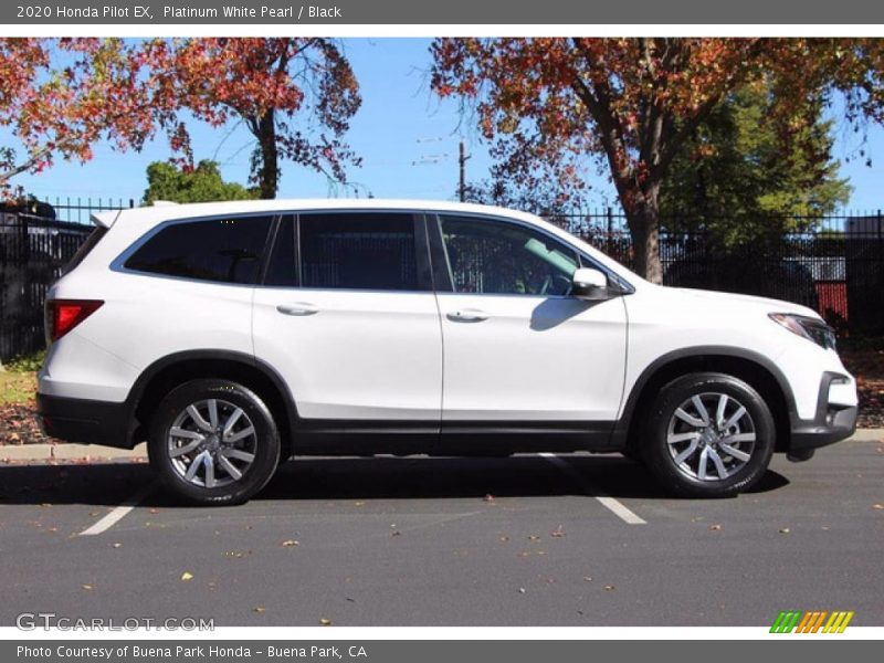 Platinum White Pearl / Black 2020 Honda Pilot EX