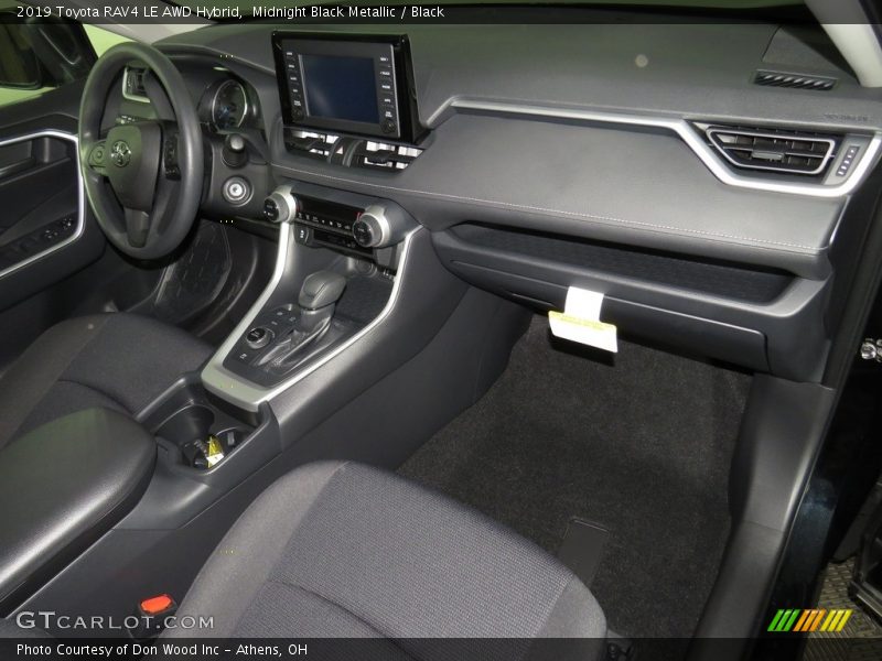 Midnight Black Metallic / Black 2019 Toyota RAV4 LE AWD Hybrid