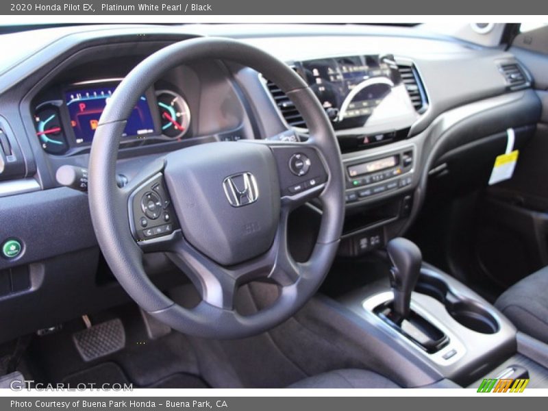 Platinum White Pearl / Black 2020 Honda Pilot EX