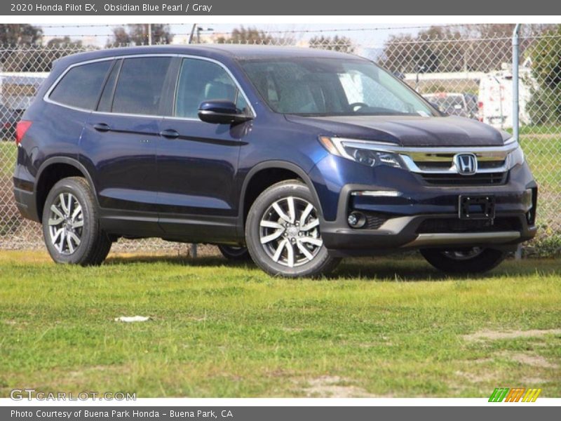 Obsidian Blue Pearl / Gray 2020 Honda Pilot EX