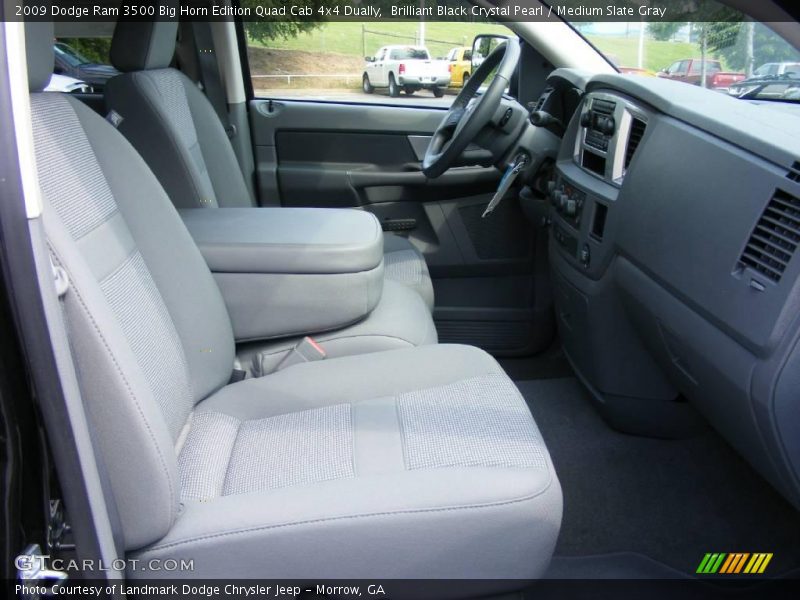 Brilliant Black Crystal Pearl / Medium Slate Gray 2009 Dodge Ram 3500 Big Horn Edition Quad Cab 4x4 Dually