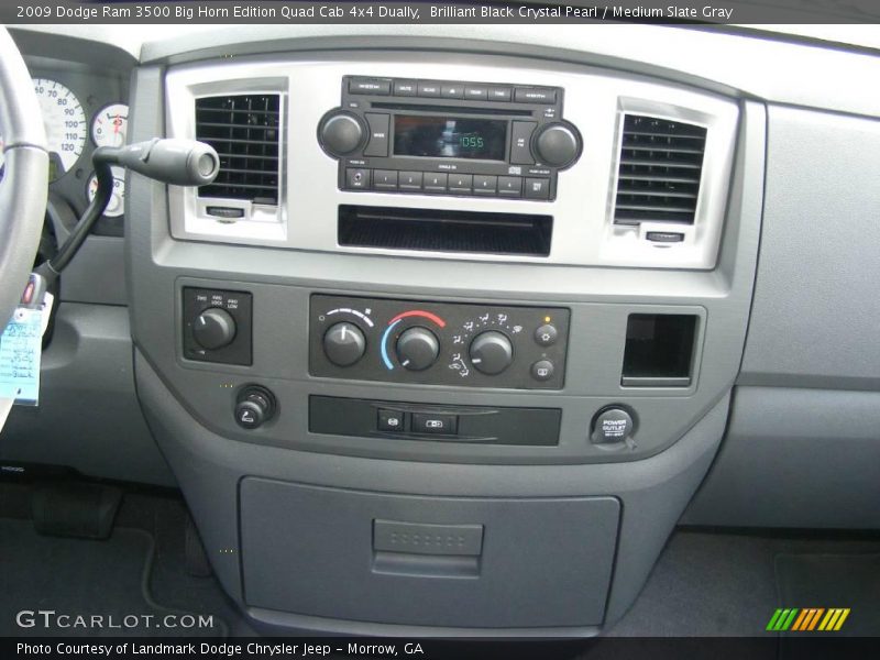 Brilliant Black Crystal Pearl / Medium Slate Gray 2009 Dodge Ram 3500 Big Horn Edition Quad Cab 4x4 Dually