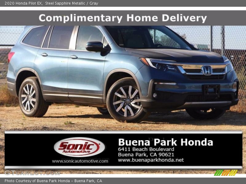 Steel Sapphire Metallic / Gray 2020 Honda Pilot EX