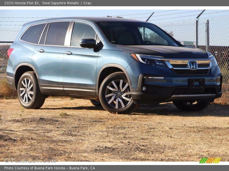 Steel Sapphire Metallic / Gray 2020 Honda Pilot EX