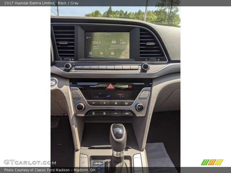 Black / Gray 2017 Hyundai Elantra Limited